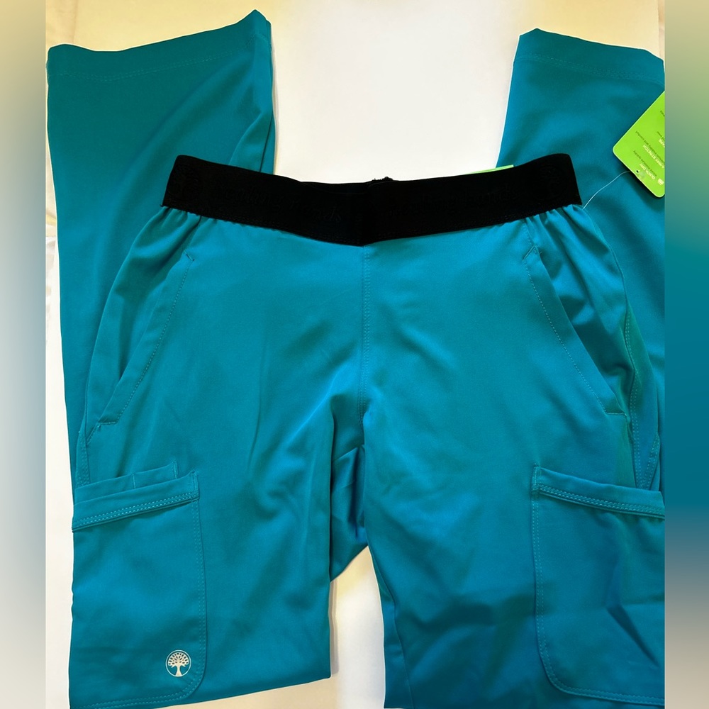 XS Teal Healing Hands Scrub Pant